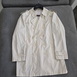 Calvin Klein Cream Double-Breasted Trench Coat